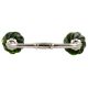 Olive Green Interior Cut Glass Bridge Handle